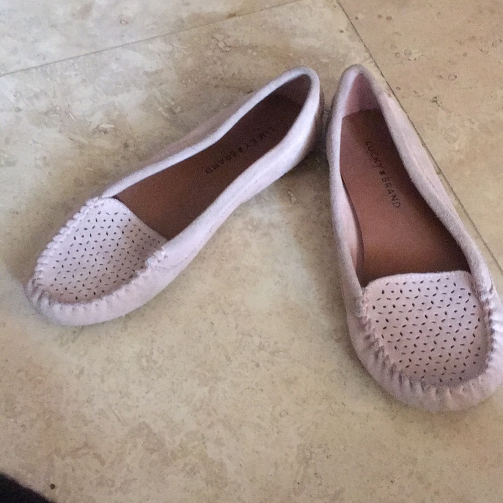 Lucky brand driving flats, light pink
